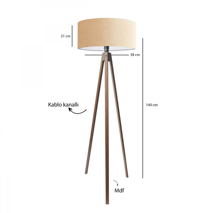 Opviq Lámpara de pie AYD-3686 Beige